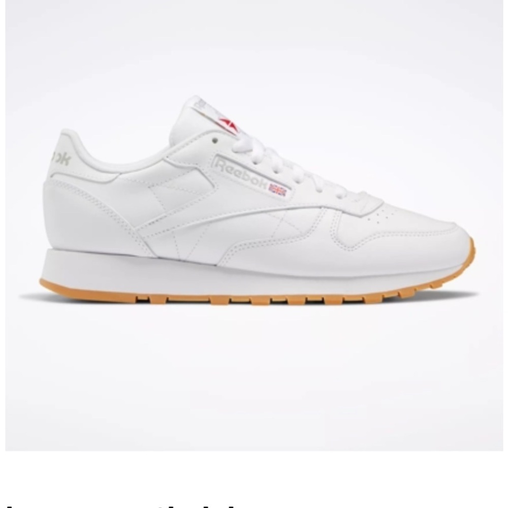 Reebok Classic Leather Sneakers White with Gum Sole very good condition